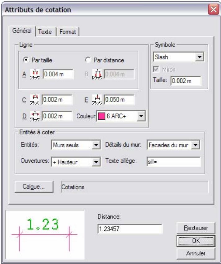 ARC TECHNOLOGY ARC+ 2007 - Réglage à partir de la boîte de dialogue - 2