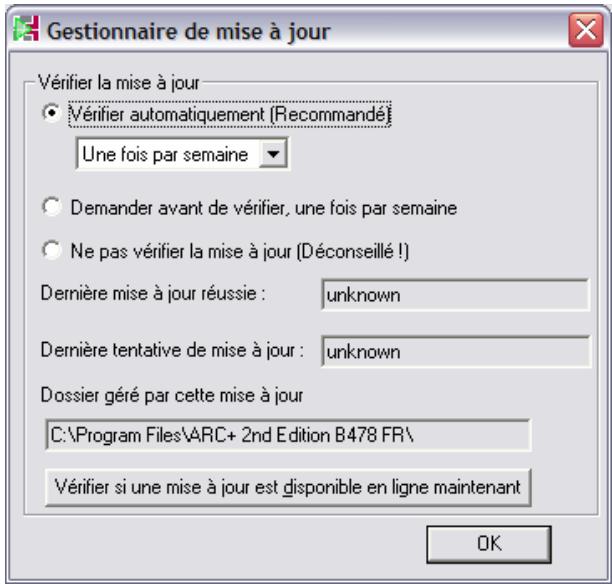 ARC TECHNOLOGY ARC+ 2ND EDITION - Le gestionnaire de mise à jour - 1