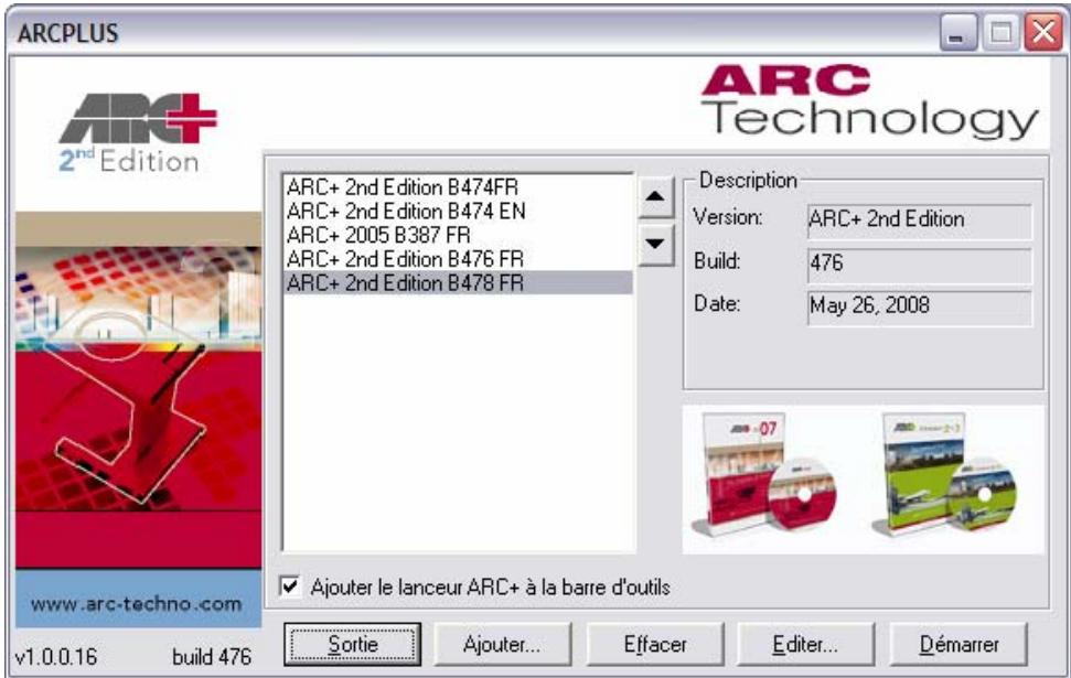 ARC TECHNOLOGY ARC+ 2ND EDITION - Utilisation du lanceur ARC+ - 3