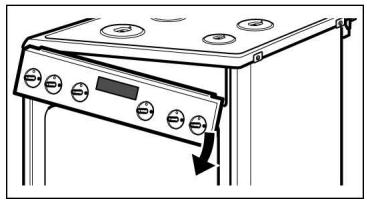 BALAY 3CGX468BT - Déposer le bandeau de commande : - 5