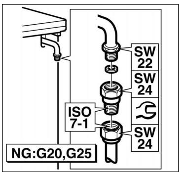 BALAY 3CGX468BT - Raccordement selon ISO 7-1 - 1