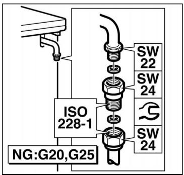 BALAY 3CGX468BT - Raccordement pour gaz naturel (NG) - 1