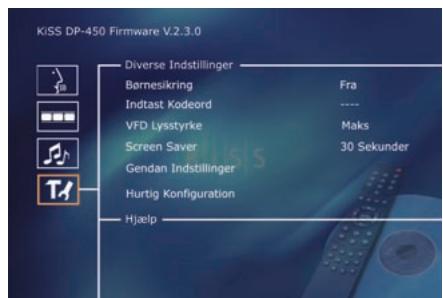 KISS DP-450 - skærmbillede: Audio - 1