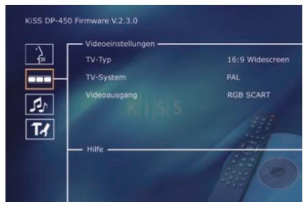 KISS DP-450 - Bildschirm 1: Spracheinstellungen - 1