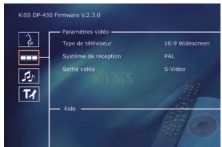 KISS DP-450 - Premier écran: Paramètres de langue - 1
