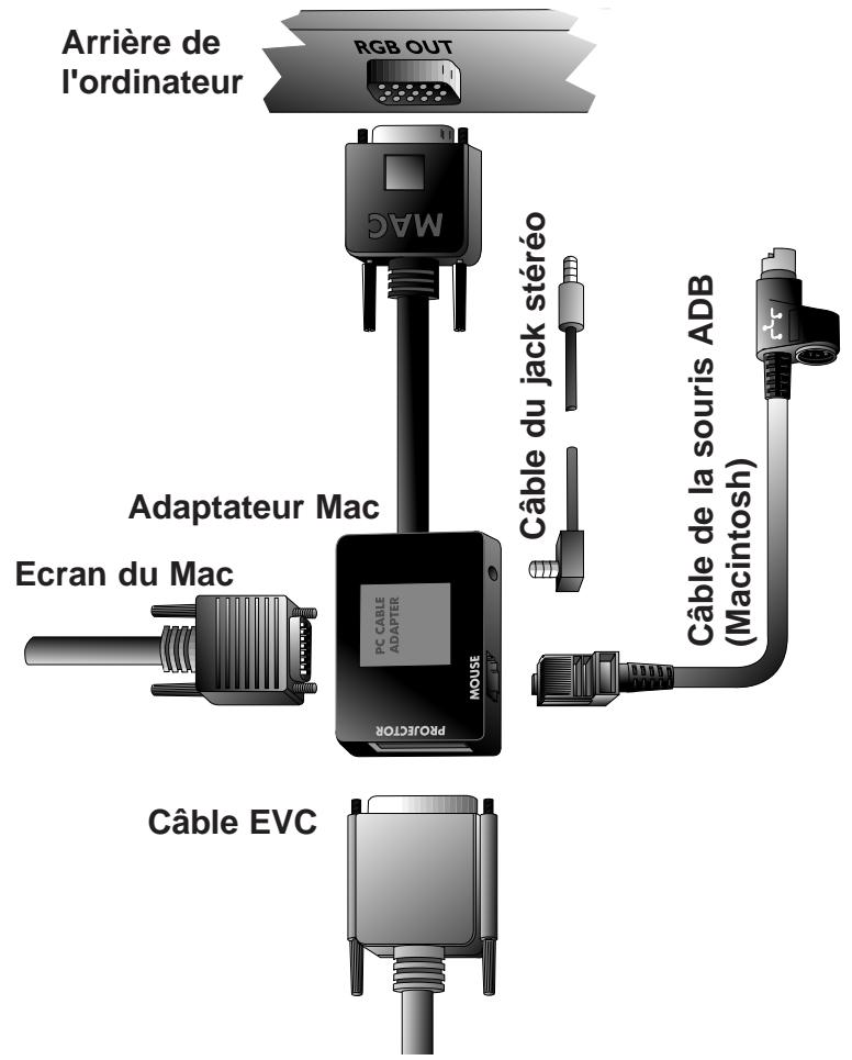 DAVIS DL-450 - Connexion du cable de la souris et du jack sté reproduction (Mac) - 2
