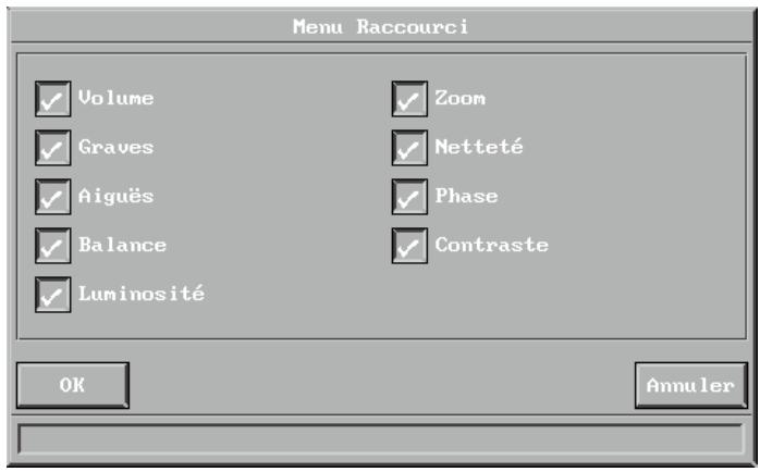 DAVIS DLX-10 - Menu Raccourci - 1