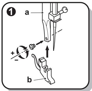 EURO-PRO 7130 - Ajustement de la pression du pied-de-biche - 1