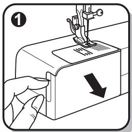 EURO-PRO 7130 S - Mise en place du guide de piqueage - 3