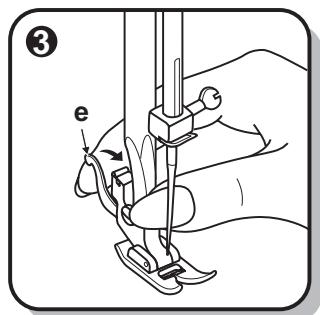 EURO-PRO 7130 S - Ajustement de la pression du pied-de-biche - 3