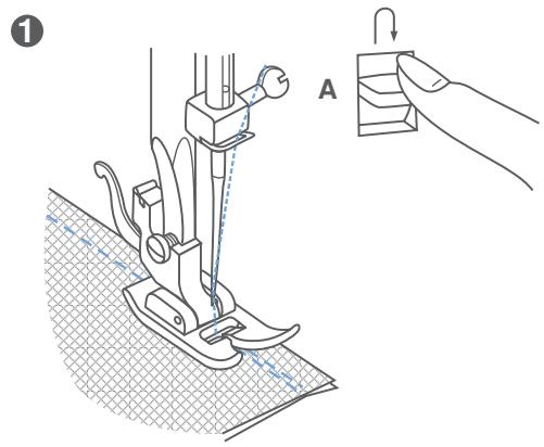 EURO-PRO 7500 - Remonter le fil inférieur - 1