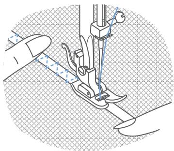 EURO-PRO 7500 - F Coudre avec le pied ourleur - 6