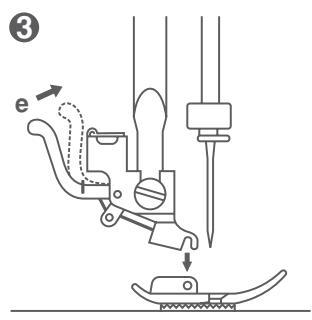 EURO-PRO 7500 - Ajustement de la pression du pied-de-biche - 3