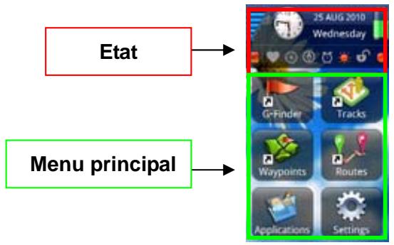 HOLUX FUNTREK130 PRO - Listedu menu principal - 1