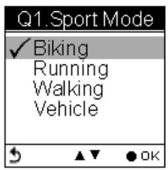 HOLUX GPSPORT 260 PRO - Mode Réglage - 4