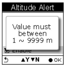 HOLUX GPSPORT 260 PRO - Pour régler une alerte d'altitude - 4