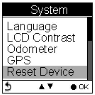 HOLUX GPSPORT 260 PRO - Reset Device (Réinitialiser l'appareil) - 1