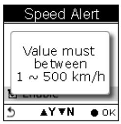 HOLUX GPSPORT 260 PRO - Pour régler une alerte de vitesse - 4