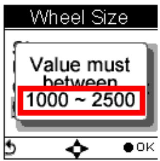 HOLUX GPSPORT 260 PRO - Réglage des dimensions de roue - 6