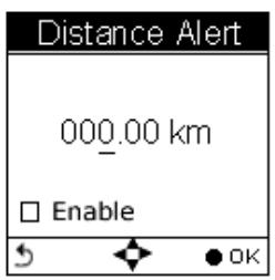 HOLUX GPSPORT 260 PRO - Pour régler une alerte de distance - 1