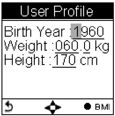 HOLUX GPSPORT 260 PRO - User Profile (Profil de l'utilisateur) - 1