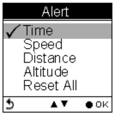 HOLUX GPSPORT 260 PRO - Pour régler des alertes - 2