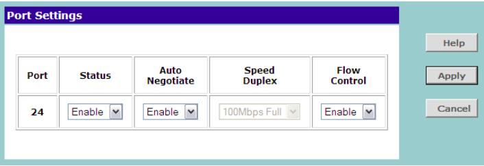 3COM 3C16475BS - Changing a Port's Settings - 2