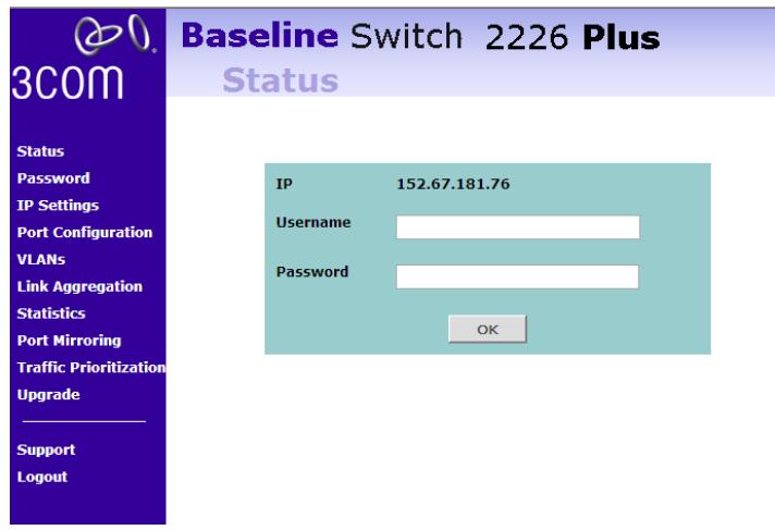 3COM 3C16475BS - Logging On to the Web Interface - 1