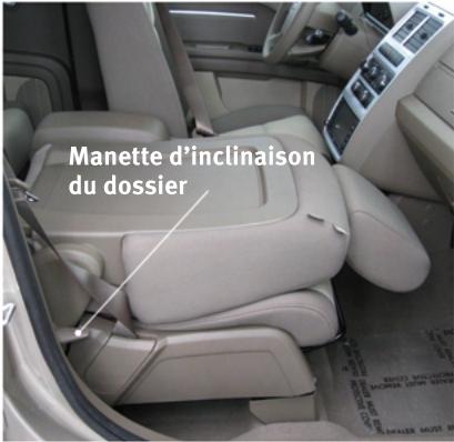 DODGE JOURNEY - Siège du passager avant rabatable à plat - 1