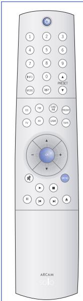 ARCAM SOLO MUSIC SYSTEM - Navigation dans le système des menus - 1