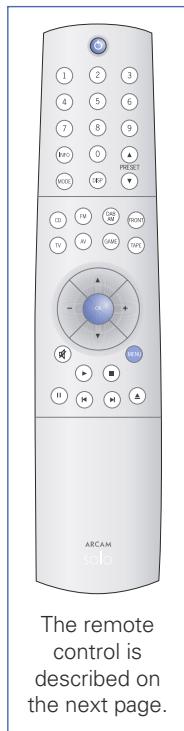 ARCAM SOLO MUSIC SYSTEM - Navigating the menu system - 1