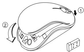 TARGUS WIRELESS COMPACT LASER MOUSE - Az elementk behelyezese - 8
