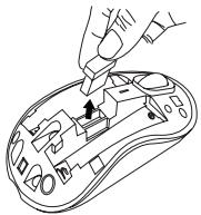 TARGUS WIRELESS OPTICAL LAPTOP MOUSE - Einsetzender Batterien - 2