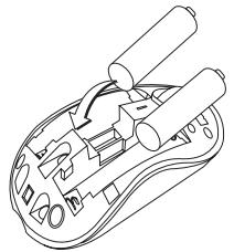 TARGUS WIRELESS OPTICAL LAPTOP MOUSE - De batterijen installeren - 2