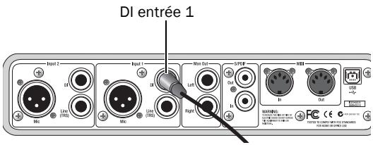DIGIDESIGN MBOX 2 - Pour utiliser une guitare avec Mbox 2 : - 1