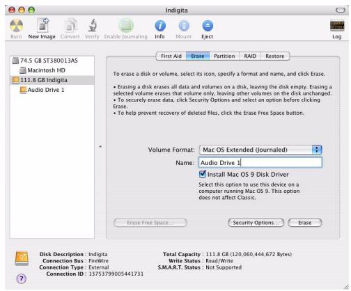 DIGIDESIGN MBOX 2 - Pour formater un lecteur audio : - 1