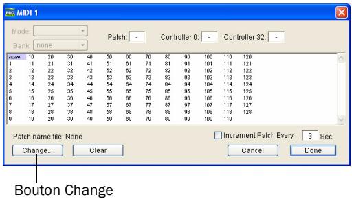 DIGIDESIGN MBOX 2 - Pour importer des noms de patch MIDI dans Pro Tools : - 3