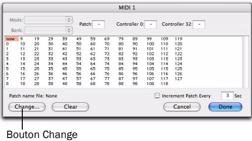 DIGIDESIGN MBOX 2 - Pour importer des noms de patch MIDI dans Pro Tools : - 3