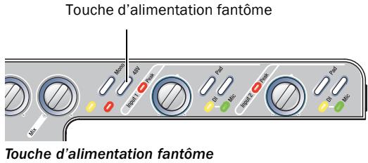 DIGIDESIGN MBOX 2 - Voyants et sélecteur de source Input 1 - 1