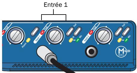 DIGIDESIGN MBOX 2 PRO - Utilisation d'un micro doté d'un connecteur 1/4 de pouce - 1