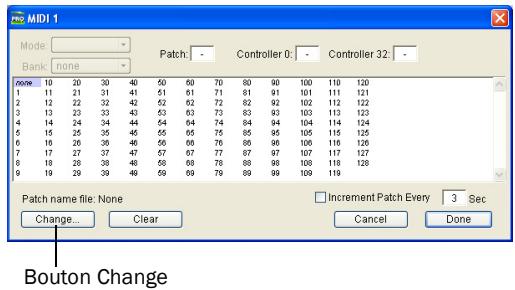 DIGIDESIGN MBOX 2 PRO - Pour importer des noms de patch MIDI dans Pro Tools : - 3