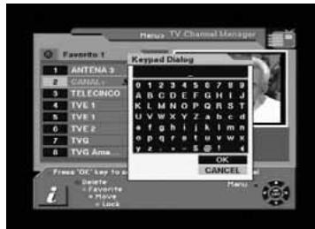 TELEVES 7288 - How to edit the name of a Favorite group - 2