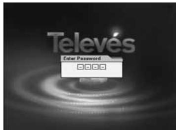 TELEVES 7288 - How to use Install Lock Enter the current password. - 2