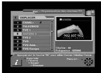 TELEVES 7288 - Déplacement de canaux - 1