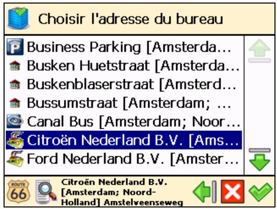 ROUTE 66 NAVIGATE 7 - Choisir l'adresse du bureau - 2