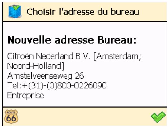 ROUTE 66 NAVIGATE 7 - Choisir l'adresse du bureau - 3