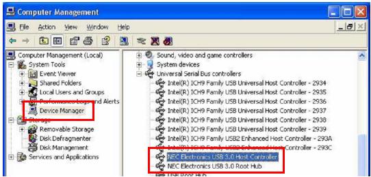 US ROBOTICS USB 3.0 PC-EXPRESS CARD - Windows XP - 1