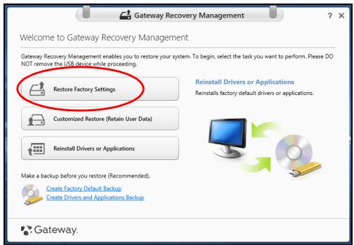 GATEWAY NE51B - Recuperar a partir do Windows - 2