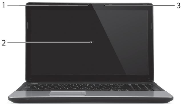 GATEWAY NE51B - VISTA SUPERIOR - PANTALLA - 1