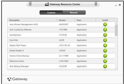 GATEWAY NE56R - Réinstaller les pilotes et les applications - 3